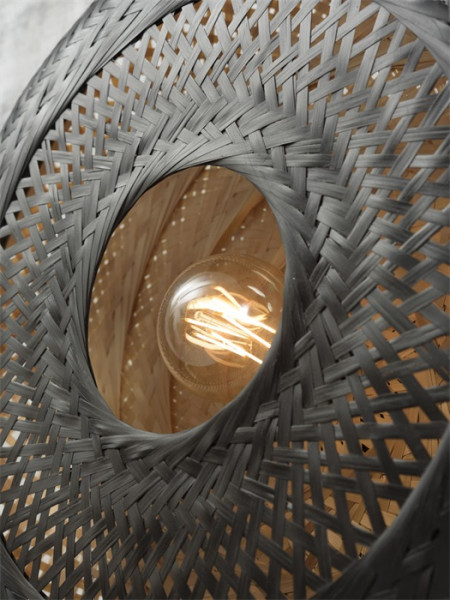 Wandleuchte Palawan Bamboo black L