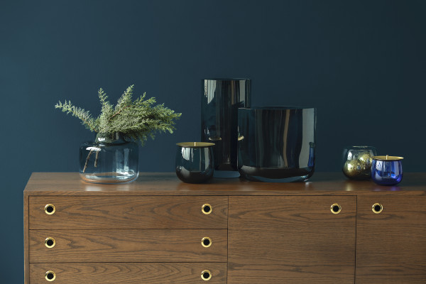 NUDE Glass, Aufbewahrungsgefäß Beret Petrol, L