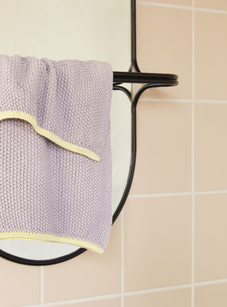 Hübsch Interior Geschirrtuch, OEKO-TEX, lila/gelb