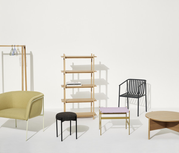 Hübsch Interior Hocker Silo, rund, schwarz