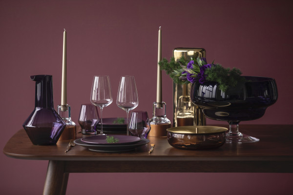 NUDE Glass, Aufbewahrungsgefäß Beret Caramel, medium