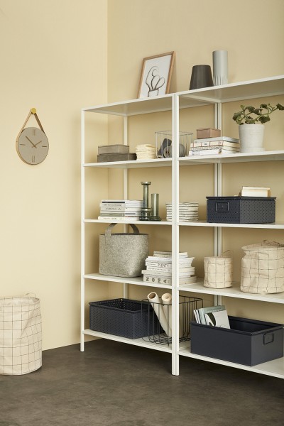 Hübsch, Uhr, Beton/Leder