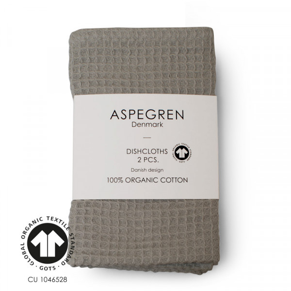 Aspegren Spültuch North, Waffel Design, Silver Gray, 2er Set