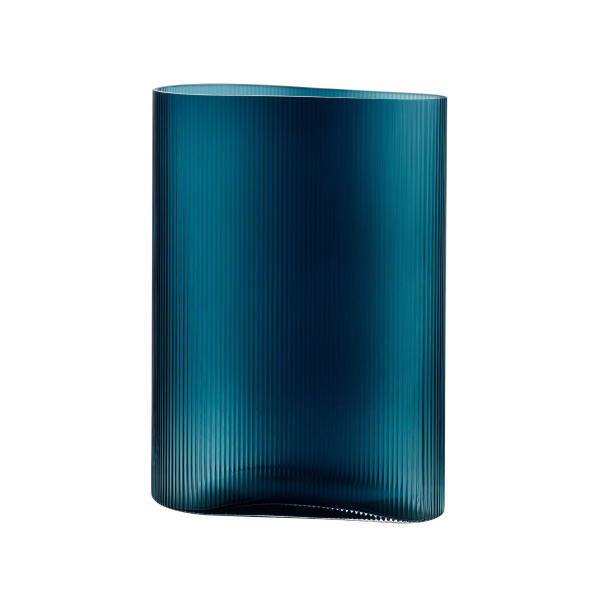 Nude Glass Vase Mist Tall, petrol green