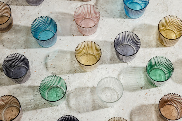 Paveau Trinkglas pink