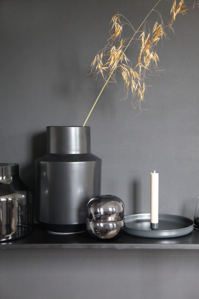 Vase/Windlicht DOUBLE, rauch