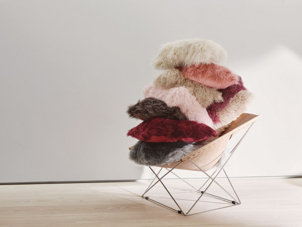 NATURES COLLECTION, Lammfellkissen, Tibet_hellgrau