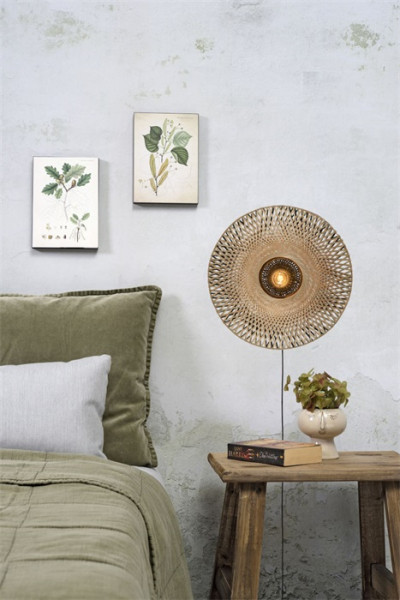 Good&Mojo Wandleuchte Kalimantan bamboo flat, Small