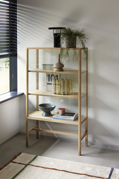 Hübsch Vitrine Museum, Natur, Eiche/Glas Mood