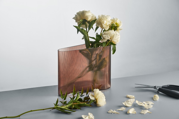 NUDE Mist Vase Wide, karamell