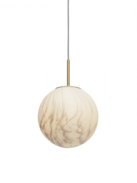 Hanging lamp its about Romi Carrara globe white marble print/gold L