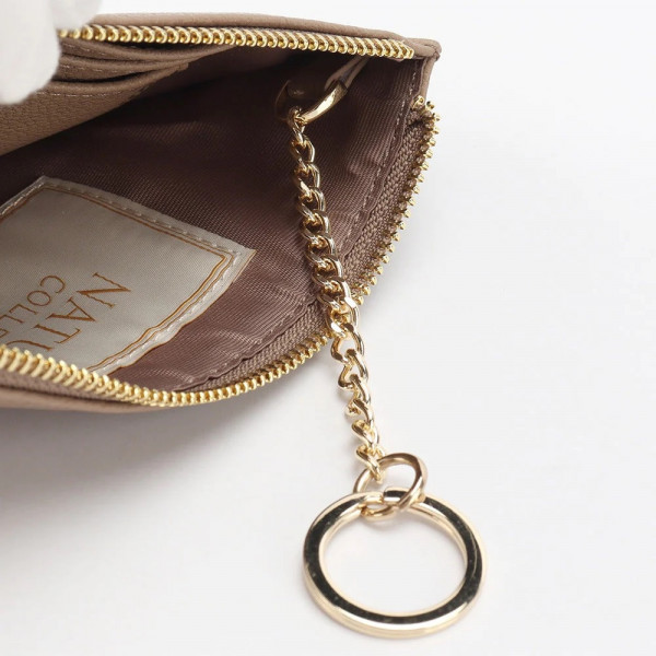 Natures Collection Tanya Portemonnaie Lamfellleder Beige