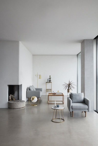 Hübsch Interior, Pflanztopf, m/Füßen, Metall, Messingfarben, 2er Set