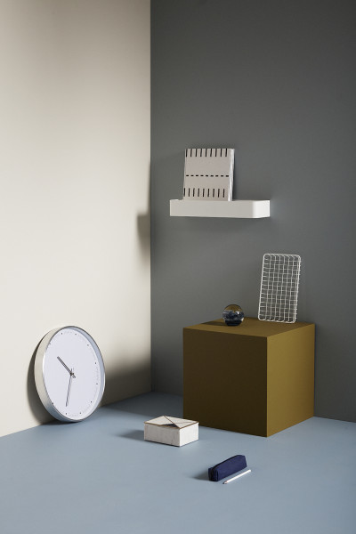 Hübsch Interior, Uhr, Metall/Weiß