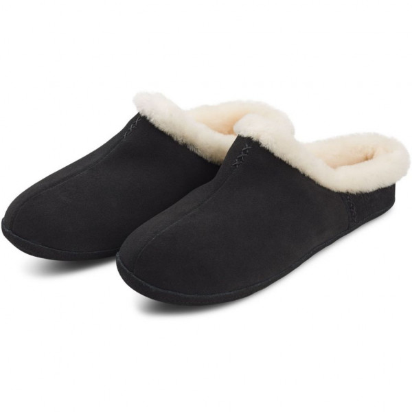 Natures Collection Lammfell Hausschuhe, Neuseeland Schwarz