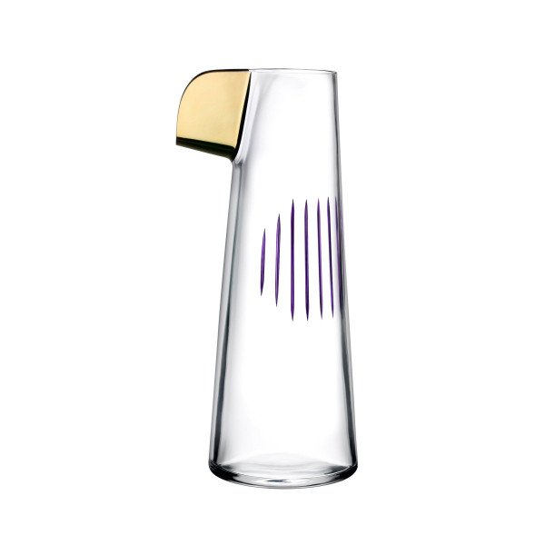 NUDE Glass Wasserkaraffe Parrot Purple-Gold