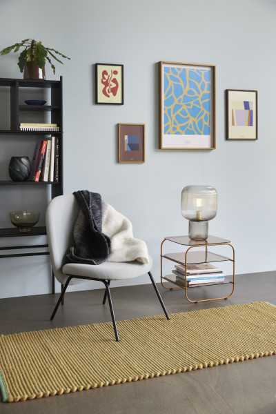 Hübsch Interior Regal, Raumteiler, Esche/Metall, FSC, schwarz