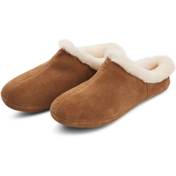 Natures Collection Lammfell Hausschuhe, Neuseeland hellbraun