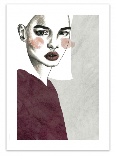 I LOVE MY TYPE Poster SOPHISTICATED CLARET