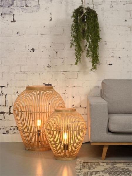 Good&Mojo Bodenleuchte Tuvalu bamboo natural, large