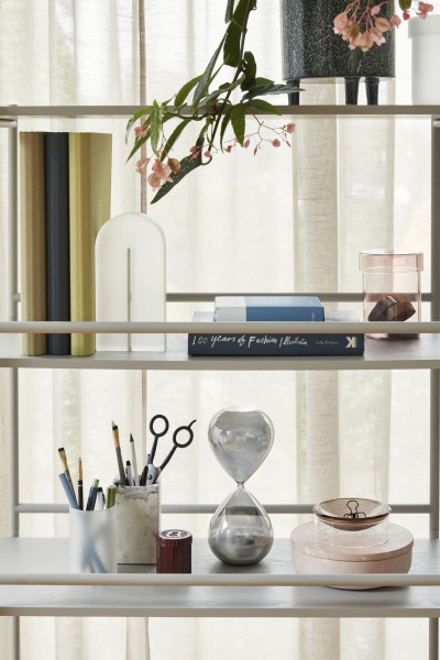 Aufbewahrungsbox m Deckel, Beton, rosa, 2er Set