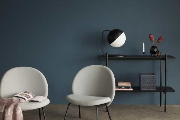 Hübsch Lounge chair, black/grey