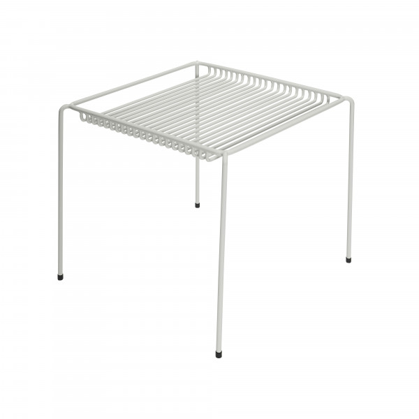 Hübsch Interior String Beistelltisch, Metall, hellgrau