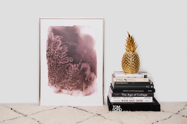 I LOVE MY TYPE Poster DROPS OF DISTORTION PIGMENT CLARET