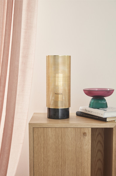 Hübsch Interior Tischlampe, Metall, Schwarz/Messing
