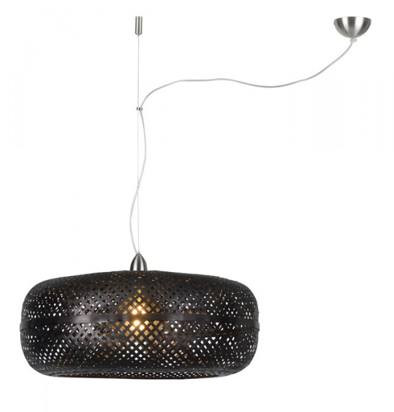 Good&Mojo Hanging lamp Palawan bamboo 1-shade, black