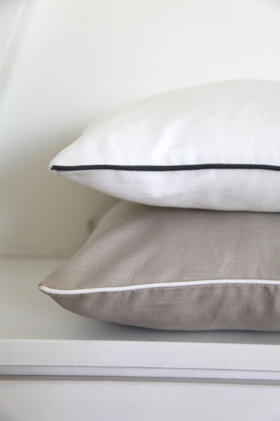 Kissen STREEP, Sand/White 2-Set