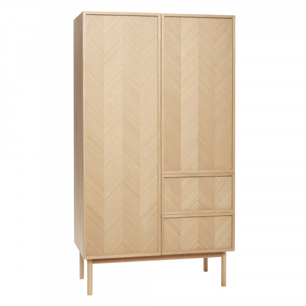 Hübsch Interior Kleiderschrank Herringbone large, Natur, Eiche