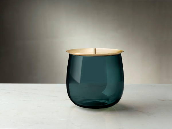 NUDE Glass, Aufbewahrungsgefäß Beret Petrol, L