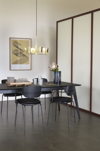 Vase Leo Cylinder, Glas, blau/bordeaux, 2er-Set