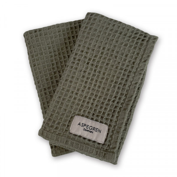 Aspegren Spültuch North, Waffel Design, Olive, 2er Set