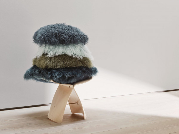 NATURES COLLECTION, Lammfellkissen, Tibet, dunkelgrau