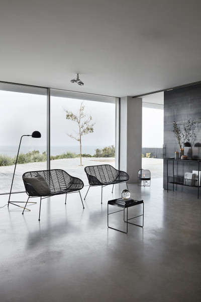 Hübsch Interior Beistelltisch, viereckig, schwarz, Metall