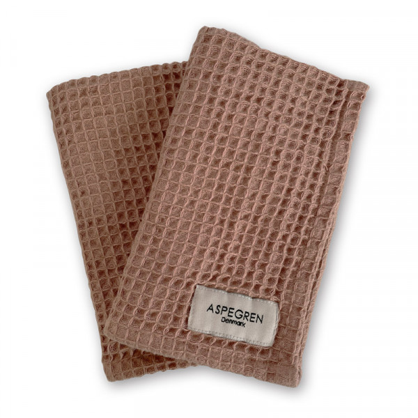 Aspegren Spültuch North Cork, Waffel Design, Altrosé, 2er Set
