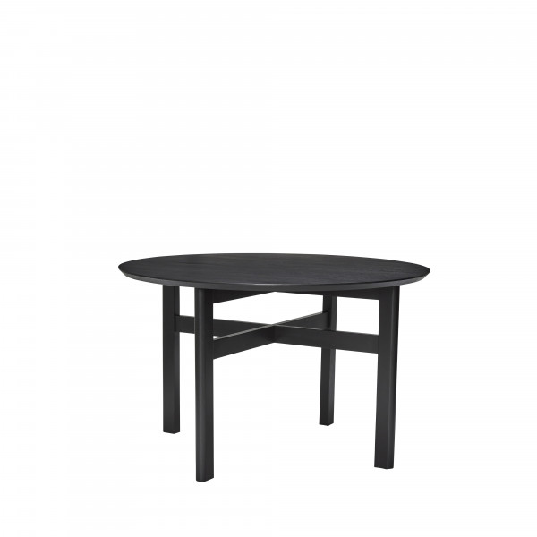 Esstisch Fjord, rund, Esche, small, schwarz