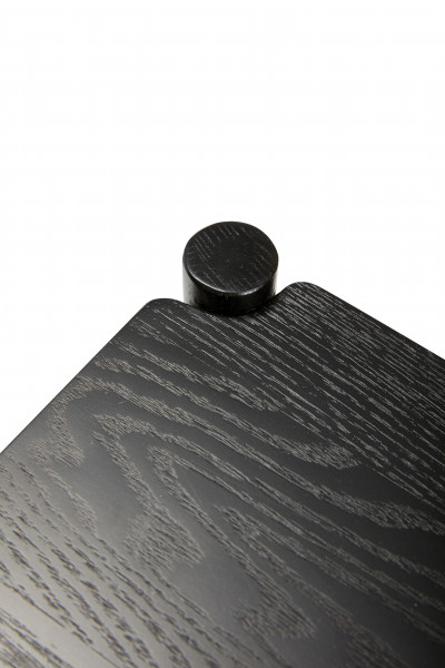 Hübsch Interior Rollwagen, Esche, FSC, schwarz