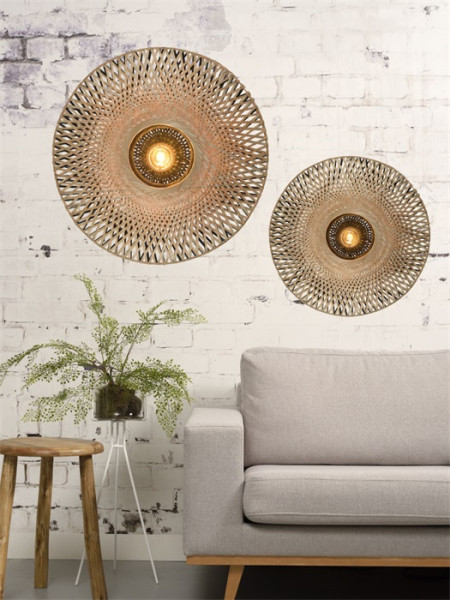 Good&Mojo Wall lamp Kalimantan bamboo flat, S