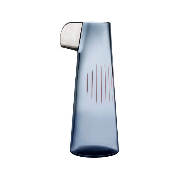 NUDE Glass Wasserkaraffe Parrot Steel-Blue
