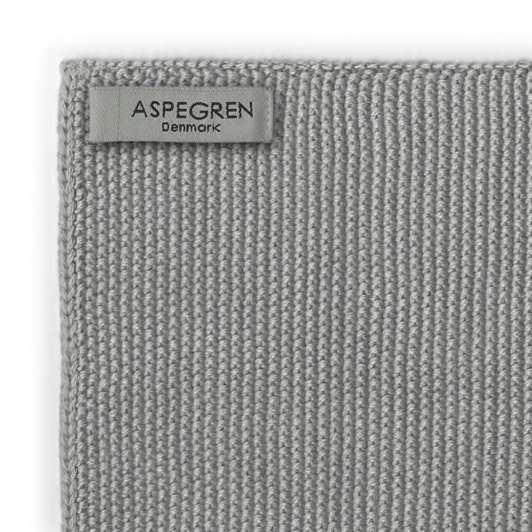 Aspegren Abwaschtuch, Strick Design, Solid Gray, 2er Set