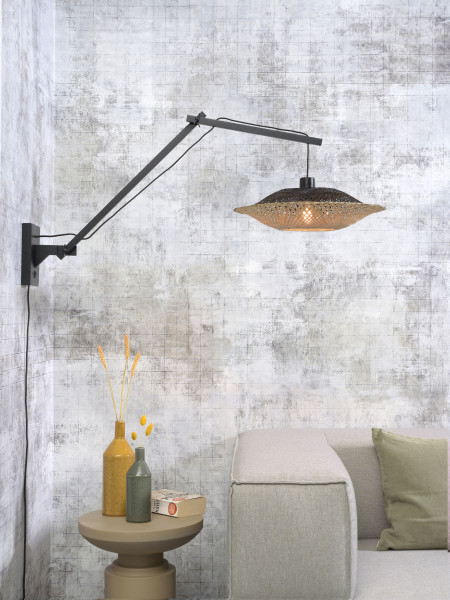 Good&Mojo Wall lamp Kalimantan bamboo horizontal medium