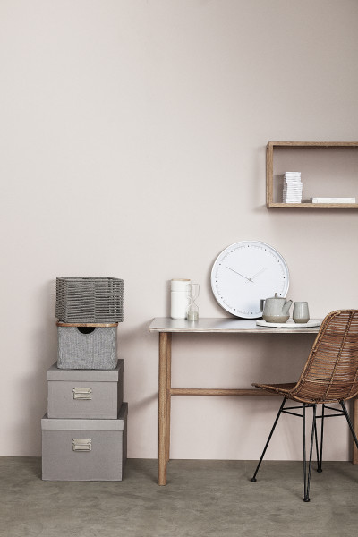 Hübsch Interior, Uhr, Metall/Weiß