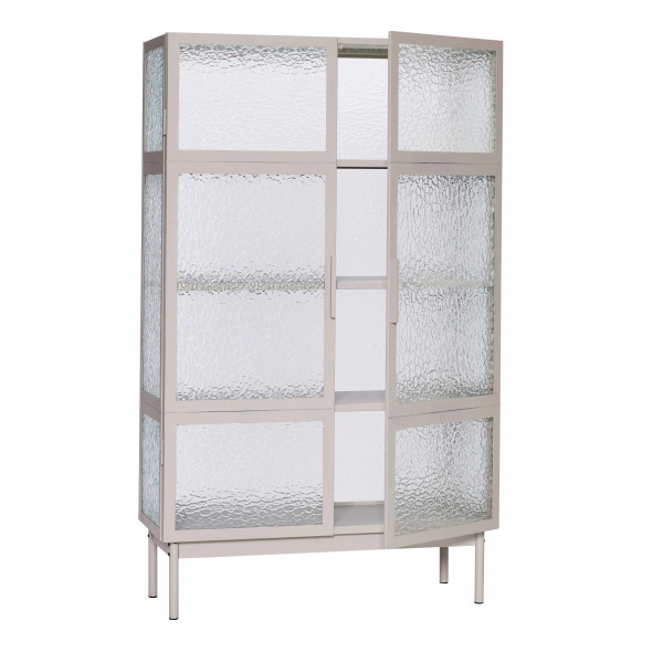 Hübsch Interior Vitrinenschrank Plex, Stahl grau