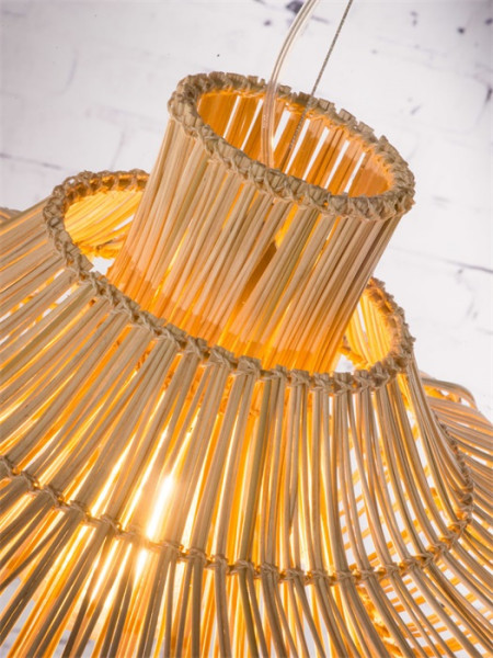 Good&Mojo Hängeleuchte Kalahari wicker natural, S