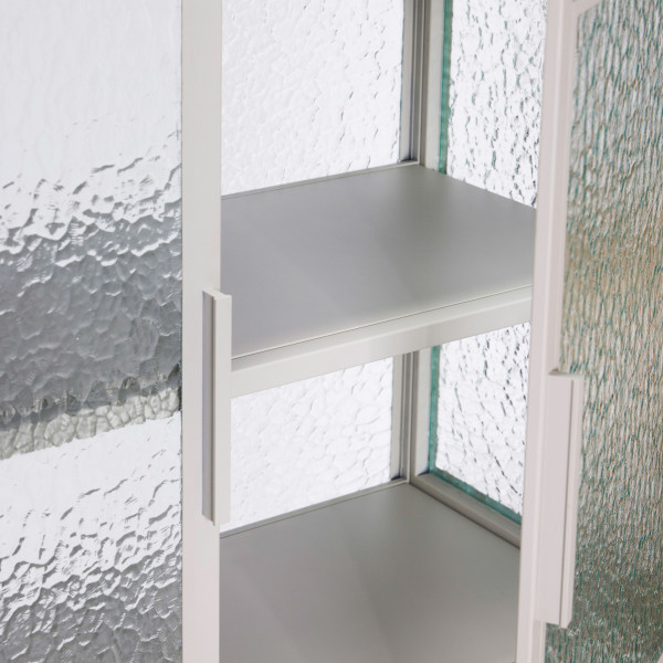 Hübsch Interior Vitrinenschrank Plex, Stahl grau