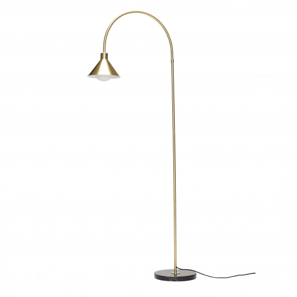 Hübsch Interior Stehlampe m/Marmorfuß, messing/schwarz