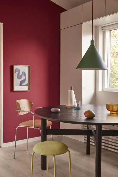 Hübsch Interior Esstisch, rund, Esche, schwarz impress